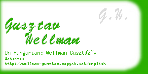 gusztav wellman business card